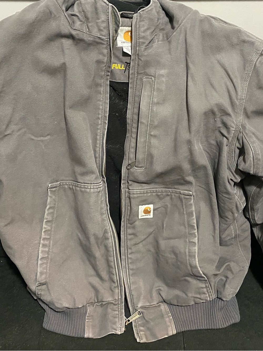 Carhartt Men's Gray Hooded Full SwingWork Jacket